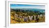 Los Angeles as seen from Mount Lee & through the Hollywood Sign, Hollywood Hills, California, USA-Mark A Johnson-Framed Photographic Print