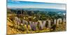 Los Angeles as seen from Mount Lee & through the Hollywood Sign, Hollywood Hills, California, USA-Mark A Johnson-Mounted Photographic Print