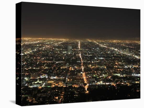 Los Angeles at Night, Los Angeles, California, United States of America, North America-Wendy Connett-Stretched Canvas