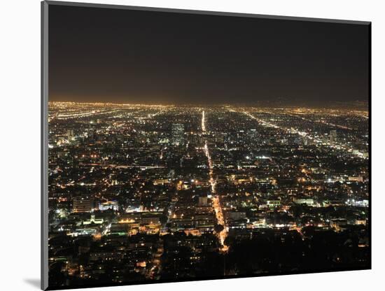 Los Angeles at Night, Los Angeles, California, United States of America, North America-Wendy Connett-Mounted Photographic Print