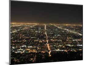 Los Angeles at Night, Los Angeles, California, United States of America, North America-Wendy Connett-Mounted Photographic Print