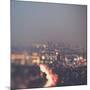 Los Angeles at Night with Road Traffic-Myan Soffia-Mounted Photographic Print