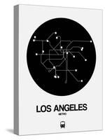 Los Angeles Black Subway Map-NaxArt-Stretched Canvas