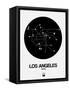 Los Angeles Black Subway Map-NaxArt-Framed Stretched Canvas