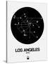 Los Angeles Black Subway Map-NaxArt-Stretched Canvas