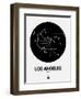 Los Angeles Black Subway Map-NaxArt-Framed Art Print