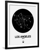 Los Angeles Black Subway Map-NaxArt-Framed Art Print