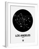 Los Angeles Black Subway Map-NaxArt-Framed Art Print