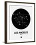 Los Angeles Black Subway Map-NaxArt-Framed Art Print