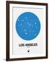 Los Angeles Blue Subway Map-NaxArt-Framed Art Print