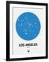 Los Angeles Blue Subway Map-NaxArt-Framed Art Print