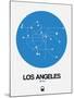 Los Angeles Blue Subway Map-NaxArt-Mounted Art Print