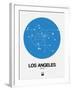 Los Angeles Blue Subway Map-NaxArt-Framed Art Print