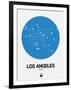 Los Angeles Blue Subway Map-NaxArt-Framed Art Print