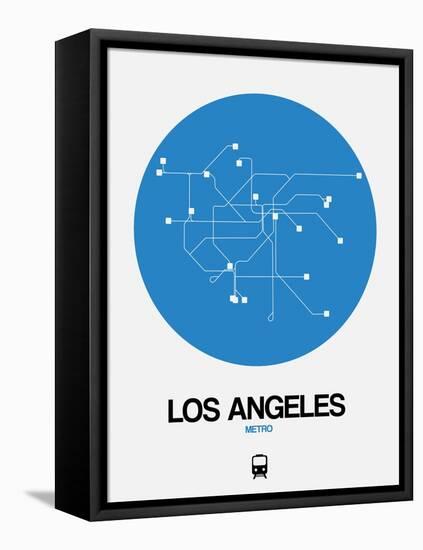 Los Angeles Blue Subway Map-NaxArt-Framed Stretched Canvas