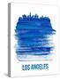 Los Angeles Brush Stroke Skyline - Blue-NaxArt-Stretched Canvas