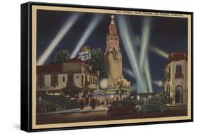 Los Angeles, CA - Fox Carthay Circle Theatre View-Lantern Press-Framed Stretched Canvas