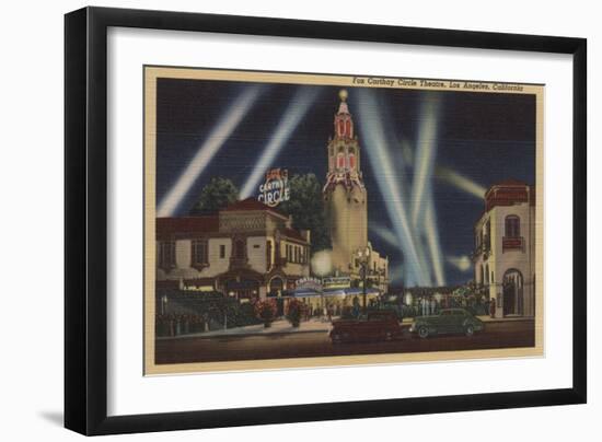 Los Angeles, CA - Fox Carthay Circle Theatre View-Lantern Press-Framed Art Print