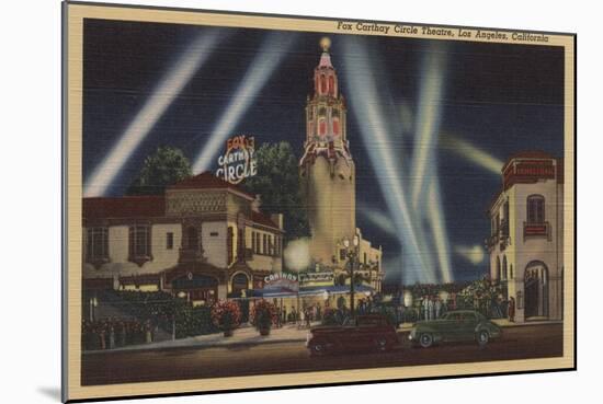 Los Angeles, CA - Fox Carthay Circle Theatre View-Lantern Press-Mounted Art Print