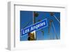 Los Angeles CA Road Sign-null-Framed Art Print