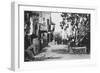 Los Angeles, CA View of Olvera Street Photograph - Los Angeles, CA-Lantern Press-Framed Art Print