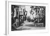 Los Angeles, CA View of Olvera Street Photograph - Los Angeles, CA-Lantern Press-Framed Art Print