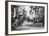 Los Angeles, CA View of Olvera Street Photograph - Los Angeles, CA-Lantern Press-Framed Art Print