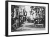 Los Angeles, CA View of Olvera Street Photograph - Los Angeles, CA-Lantern Press-Framed Art Print