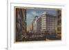 Los Angeles, CA - View of Warner Bros. on 7th St.-Lantern Press-Framed Premium Giclee Print