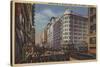 Los Angeles, CA - View of Warner Bros. on 7th St.-Lantern Press-Stretched Canvas