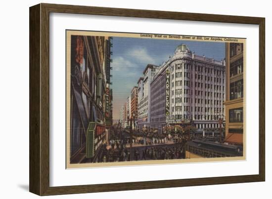 Los Angeles, CA - View of Warner Bros. on 7th St.-Lantern Press-Framed Art Print