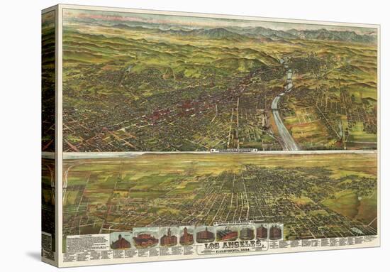 Los Angeles, California, 1894-B^W^ Pierce-Stretched Canvas