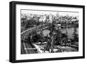 Los Angeles, California - Aerial View of Gen Douglas Mac Arthur Park-Lantern Press-Framed Art Print