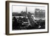 Los Angeles, California - Aerial View of Wilshire Boulevard-Lantern Press-Framed Art Print