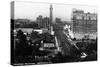 Los Angeles, California - Aerial View of Wilshire Boulevard-Lantern Press-Stretched Canvas