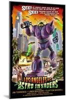 Los Angeles, California - Astro Invaders-Lantern Press-Mounted Art Print
