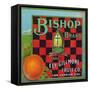 Los Angeles, California, Bishop Brand Citrus Label-Lantern Press-Framed Stretched Canvas