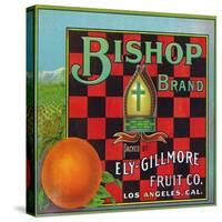 Los Angeles, California, Bishop Brand Citrus Label-Lantern Press-Stretched Canvas