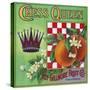 Los Angeles, California, Chess Queen Brand Citrus Label-Lantern Press-Stretched Canvas