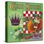 Los Angeles, California, Chess Queen Brand Citrus Label-Lantern Press-Stretched Canvas