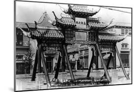 Los Angeles, California - Chinatown; Gate of Maternal Virtue on Broadway-Lantern Press-Mounted Art Print