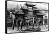 Los Angeles, California - Chinatown; Gate of Maternal Virtue on Broadway-Lantern Press-Framed Stretched Canvas