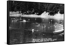 Los Angeles, California - Crystal Lake Recreation Camp-Lantern Press-Framed Stretched Canvas