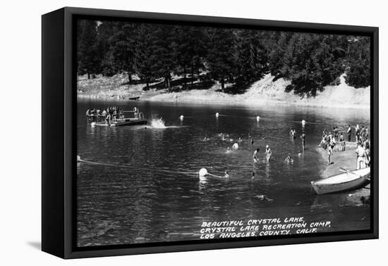 Los Angeles, California - Crystal Lake Recreation Camp-Lantern Press-Framed Stretched Canvas
