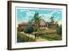 Los Angeles, California - Exposition Park, Exterior View of Museum-Lantern Press-Framed Art Print