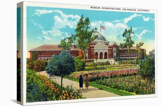 Los Angeles, California - Exposition Park, Exterior View of Museum-Lantern Press-Stretched Canvas