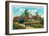 Los Angeles, California - Exposition Park, Exterior View of Museum-Lantern Press-Framed Art Print