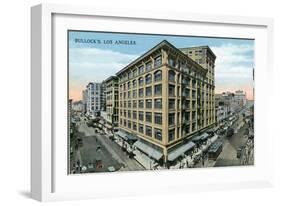 Los Angeles, California - Exterior View of Bullock's-Lantern Press-Framed Art Print