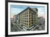 Los Angeles, California - Exterior View of Bullock's-Lantern Press-Framed Art Print