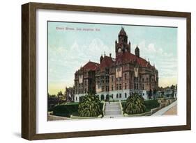 Los Angeles, California - Exterior View of the Court House-Lantern Press-Framed Art Print